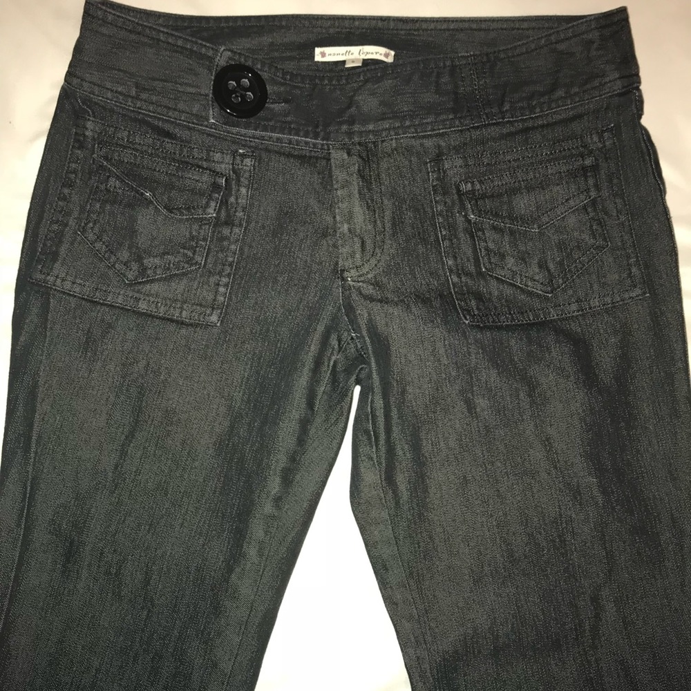 Nanette Lepore black jeans, low rise, Size 6